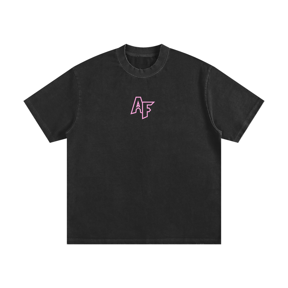 Pink AF Heavyweight Vintage Washed Frayed T-Shirt