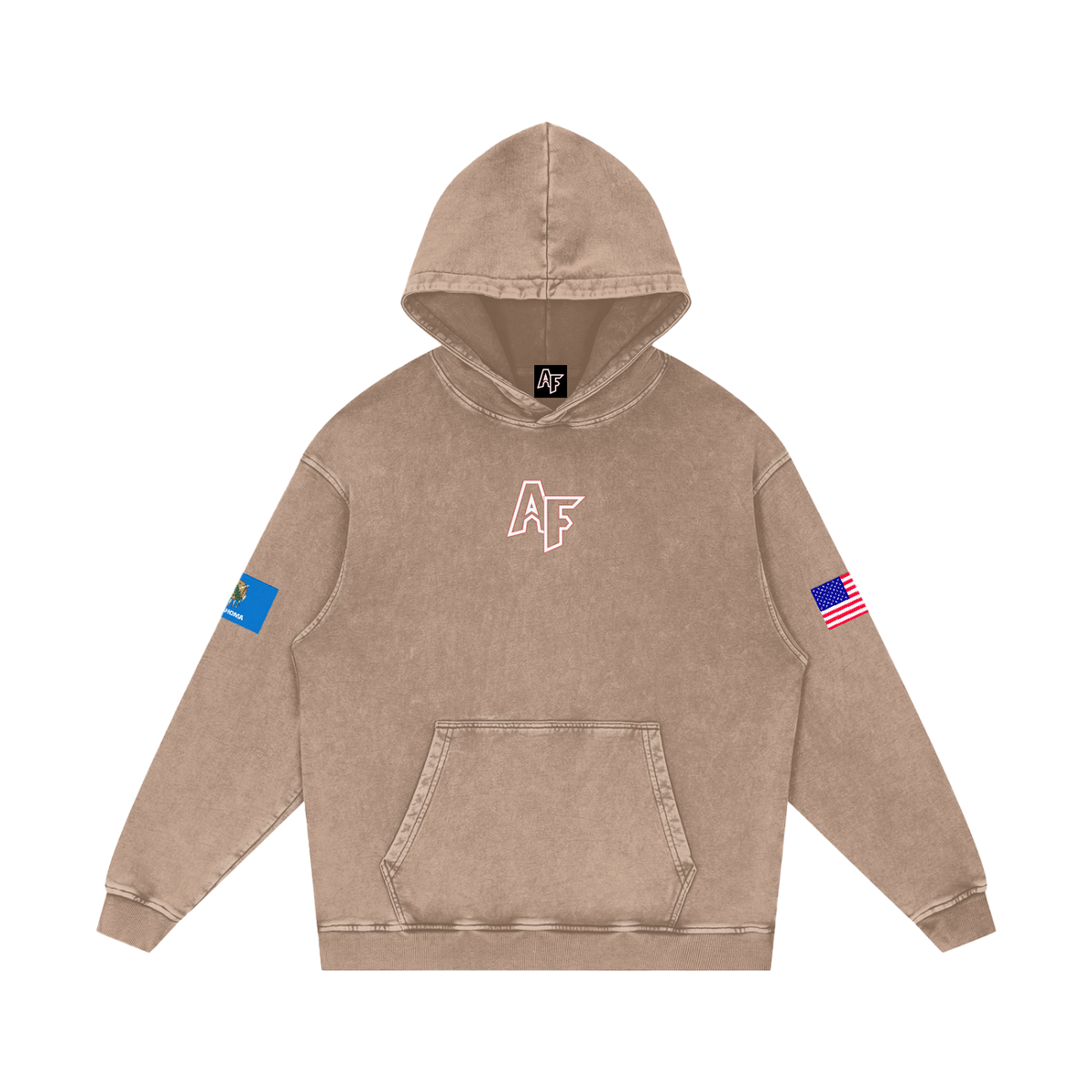 Alliance Factory Snow Washed Loose Cotton Hoodie