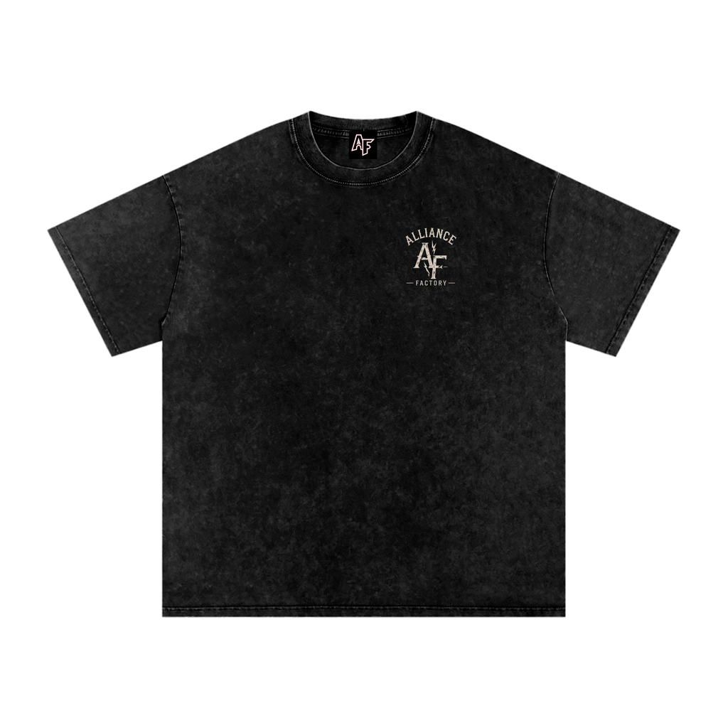 Snow Washed Oversized Cotton T-Shirt