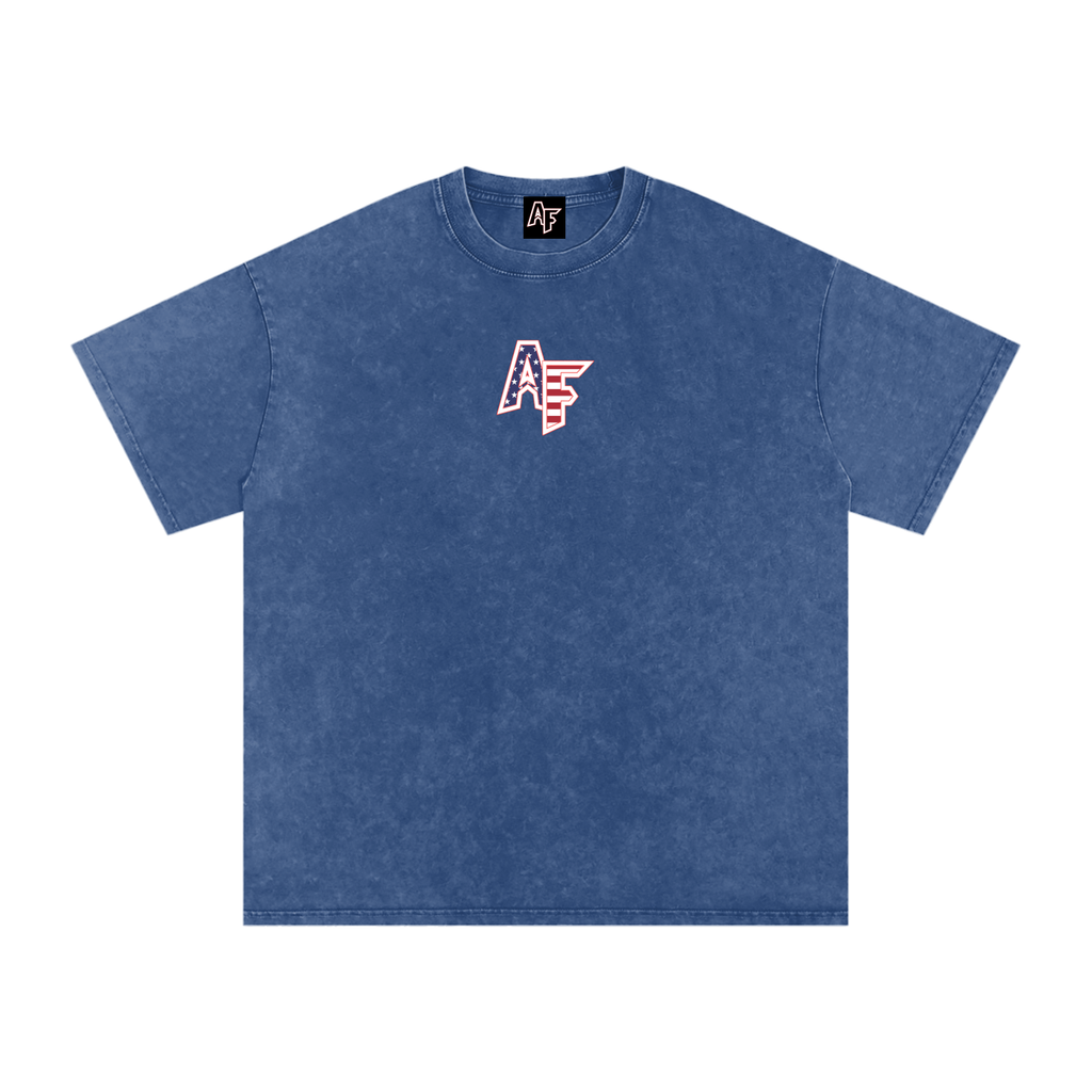 AF USA World Snow Washed Oversized T-Shirt
