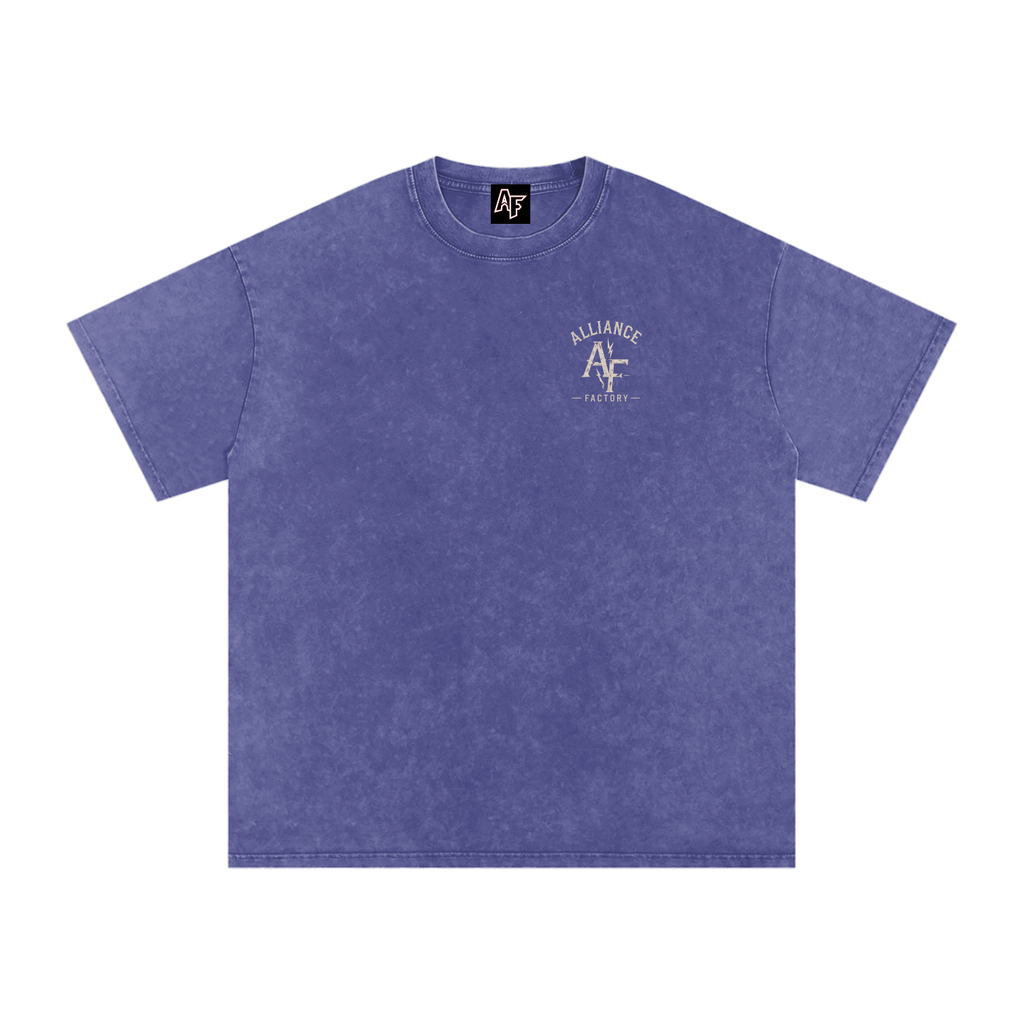 Snow Washed Oversized Cotton T-Shirt