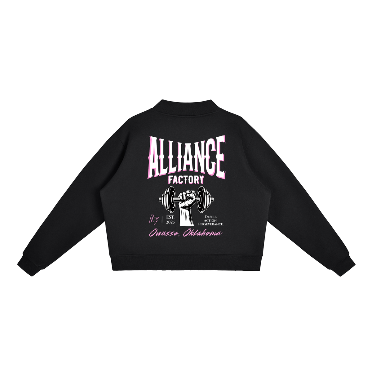 Essential Fleece Mock-Neck Crew Sweatshirt