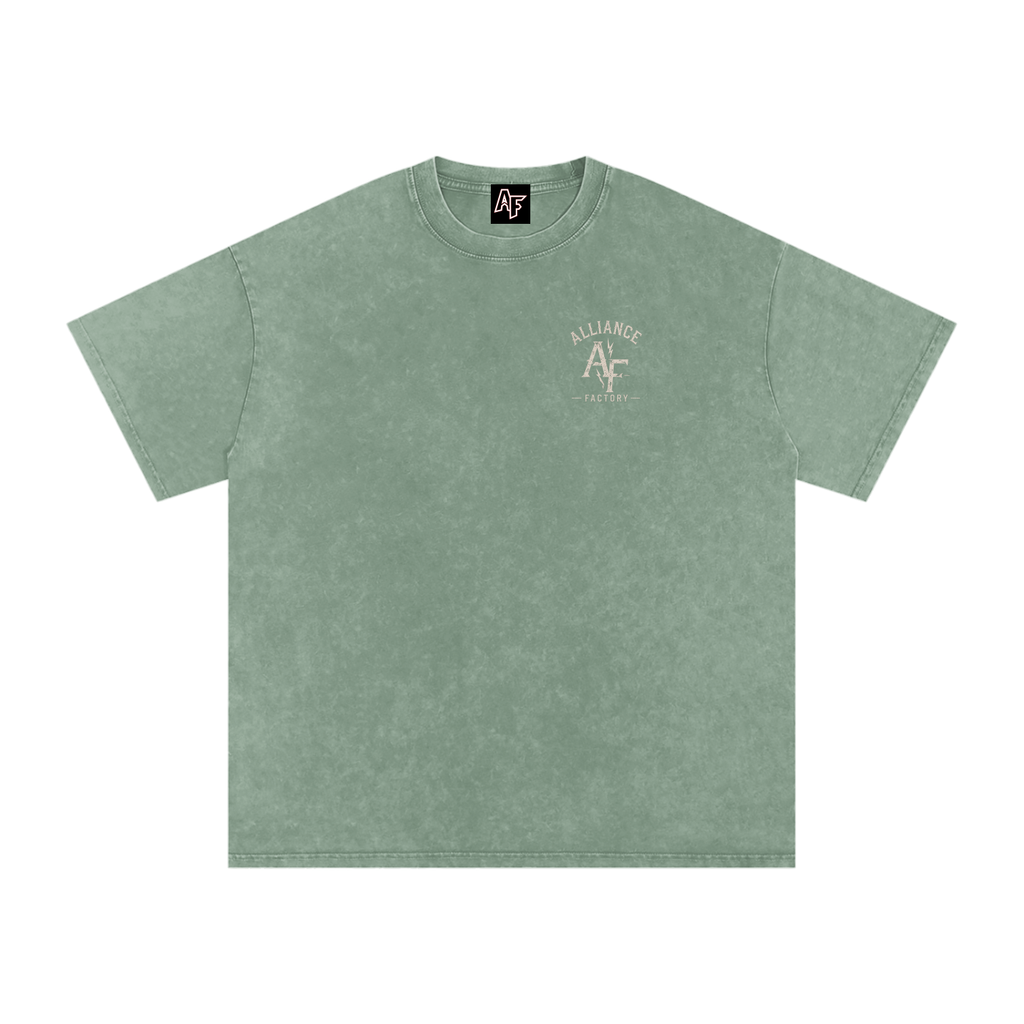 Snow Washed Oversized Cotton T-Shirt